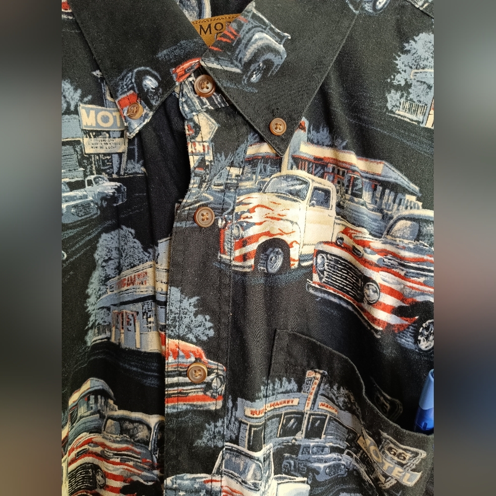 Morgan Creek Hot Rod Trucks Medium Cotton Shirt Americana Rockabilly USA Cholo